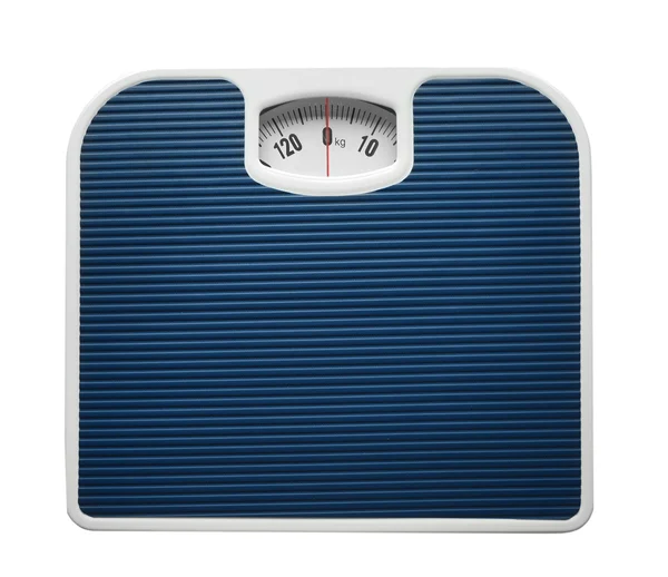 Bathroom scale on white — Stock Photo, Image