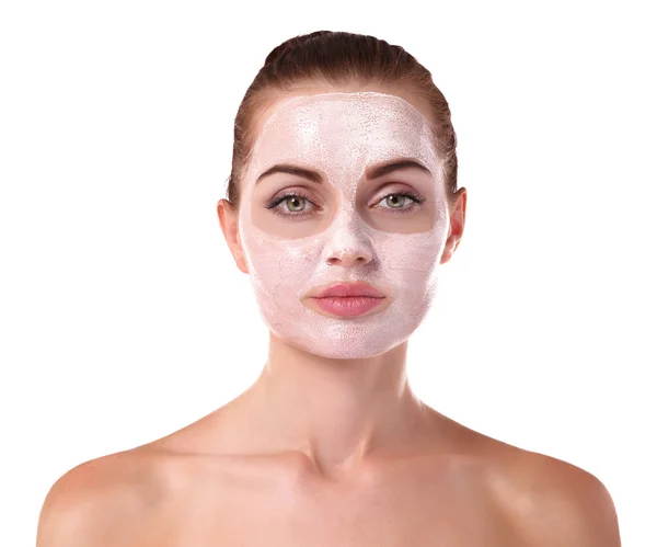 Woman with facial mask — Stock Photo, Image