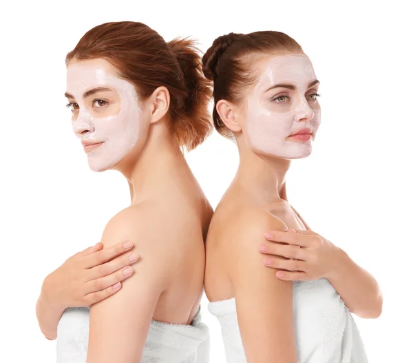 Femmes avec masque facial — Photo