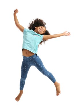 Mutlu Afrika kız atlama