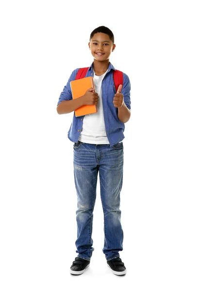 Ragazzo afroamericano con libro — Foto Stock