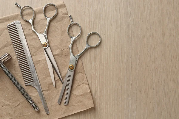 Vintage tools of barber shop — Stock Photo, Image