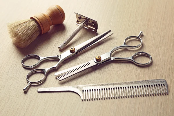 Vintage verktyg av barberare shop — Stockfoto