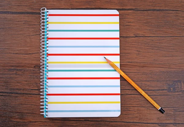 School notebook close-up