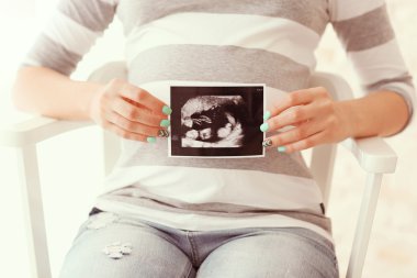 ultra ses fotoğraf ile hamile kadın