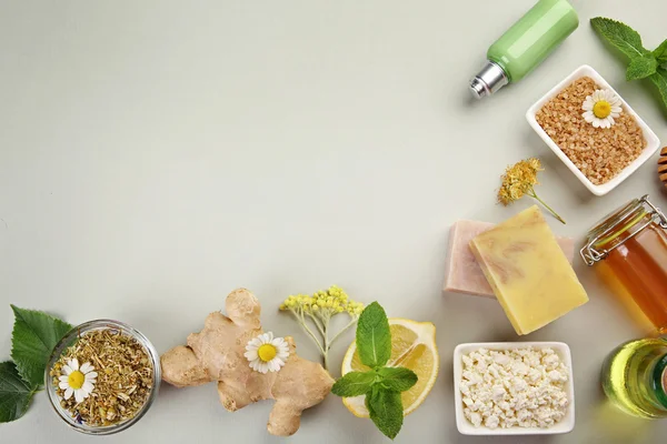Natuurlijke ingrediënten voor skin care — Stockfoto