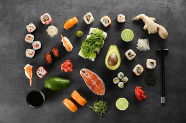 Sushi seti ve malzemeleri