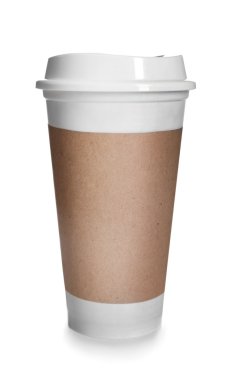 Kağıt bardak kahve göl kenarında 