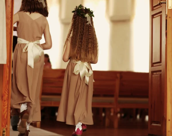 Düğün Töreni Şirin Küçük Kızları — Stok fotoğraf
