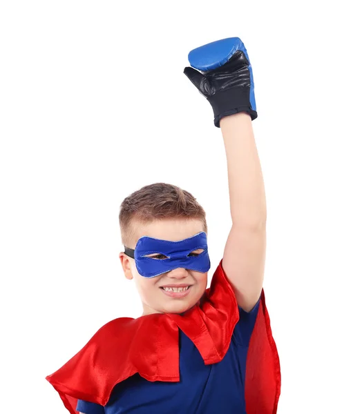 Παιδί superhero απομονωθεί — Φωτογραφία Αρχείου