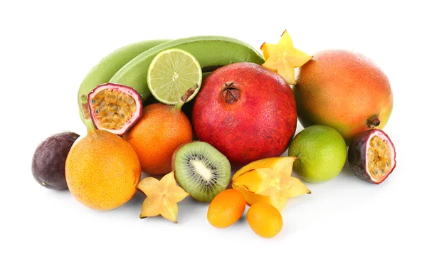 Frutti esotici su bianco — Foto Stock