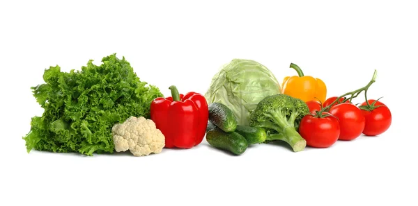 Fresh vegetables on white — Stock Photo, Image