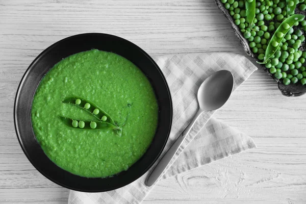Yeşil bezelye çorbası — Stok fotoğraf