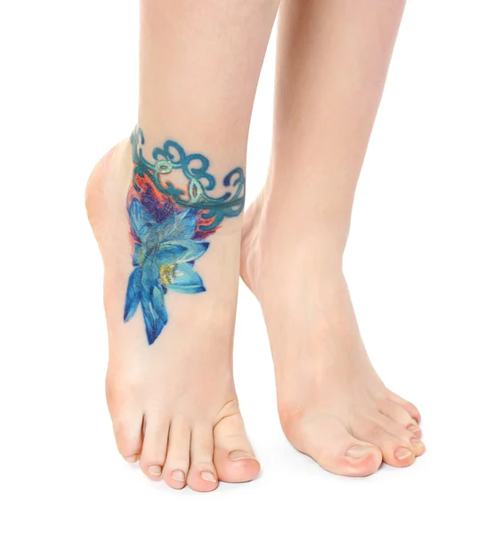 Gambe femminili scalze — Foto Stock