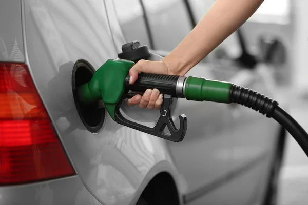 Car refueling on petrol station — Stock Photo, Image
