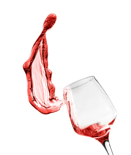 Всплеск красного вина, изолированные — стоковое фото