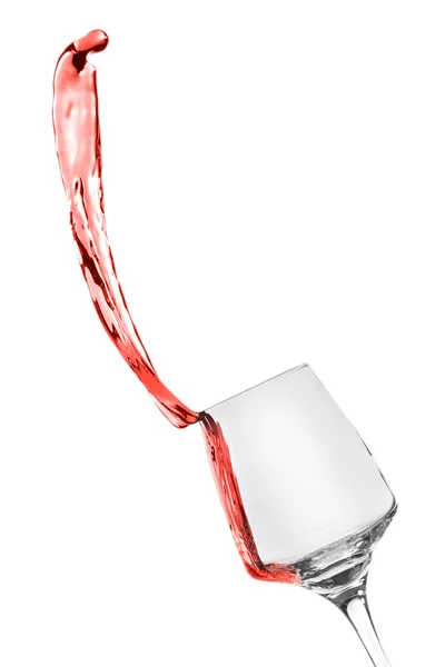 Splash de vinho tinto, isolado — Fotografia de Stock