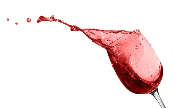 Stänk av rött vin, isolerade — Stockfoto
