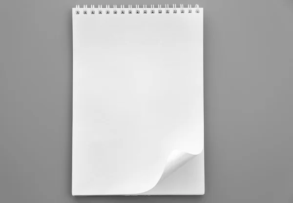 Caderno branco em branco — Fotografia de Stock