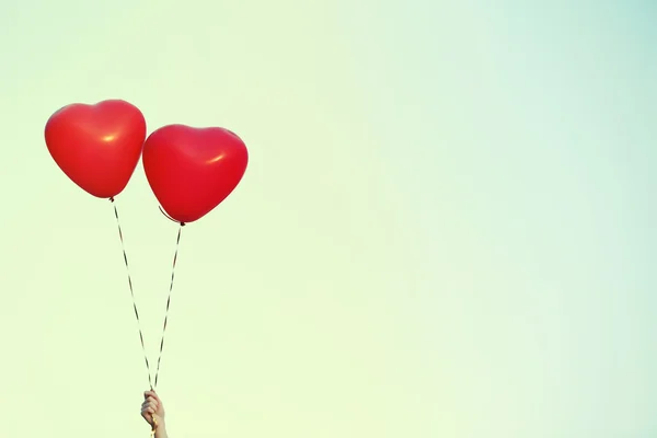 Amore cuore palloncini — Foto Stock