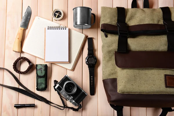 Traveler set with tools — Stock Photo, Image