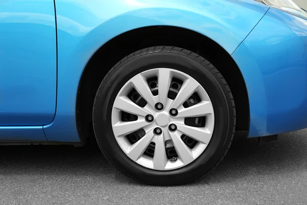 Wheel ob blue Car — Stock Photo, Image