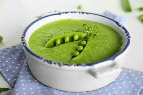 Groene erwten soep — Stockfoto