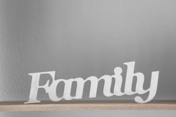 Білий слово сім'ї — стокове фото
