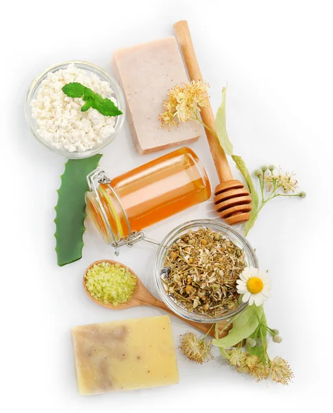 Natural ingredients for skin care — Stock Photo, Image