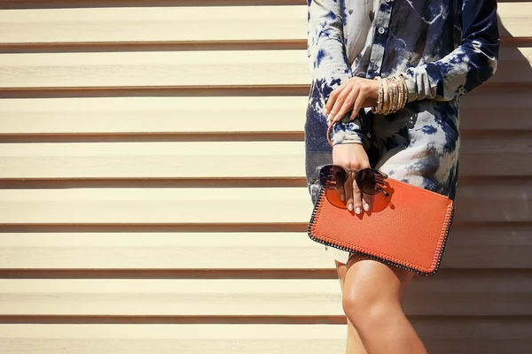 Young woman with fashion details — Stock Photo, Image