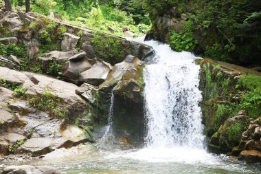 Karpat dağlarında güzel bir şelale