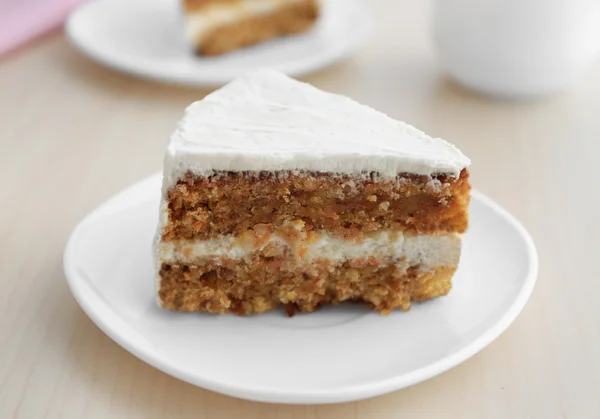 Tasty slice of carrot cake — Stock Photo, Image