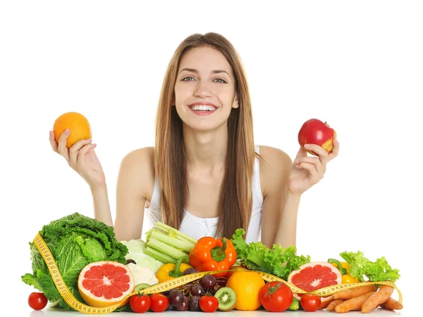 Woman with healthy food Stock Photo