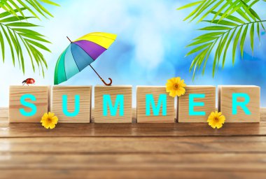 Word yaz ahşap bloklar.