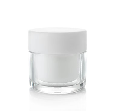 Kozmetik şişe üzerinde beyaz