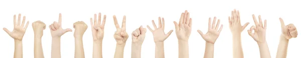 Children hands showing gestures — Stock Photo, Image