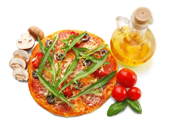 Pyszną pizzę z ziołami — Zdjęcie stockowe