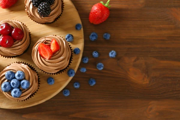 맛 있는 초콜릿 컵 케이크 — 스톡 사진