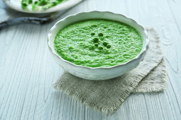 Groene erwten soep — Stockfoto