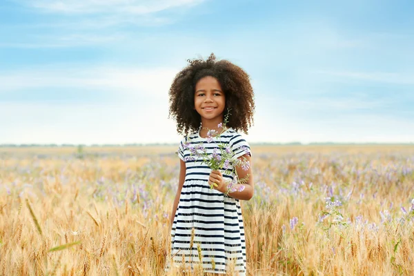 Glücklich kleine afrikanisch-amerikanische Mädchen — Stockfoto