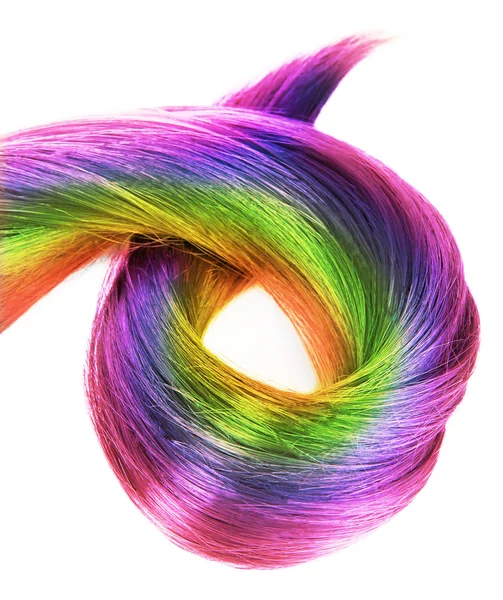 Lśniące włosy kolorowe — Zdjęcie stockowe