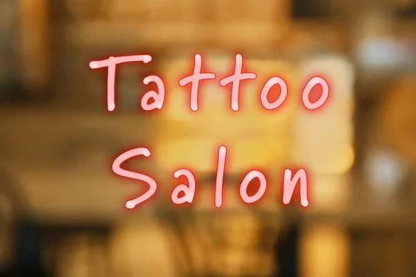 Texto tatuaje salón — Foto de Stock
