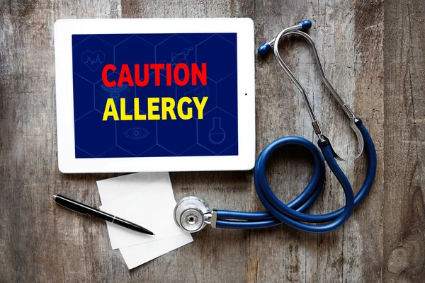Allergia veszélyt koncepció — Stock Fotó