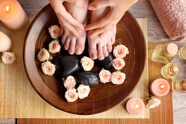 Female feet treatment — Stock Photo, Image