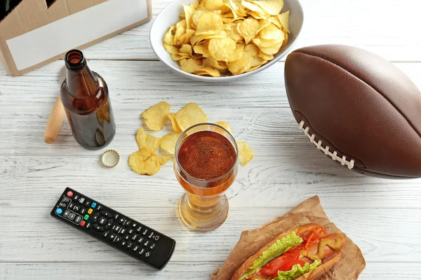 Snack pour regarder le football — Photo