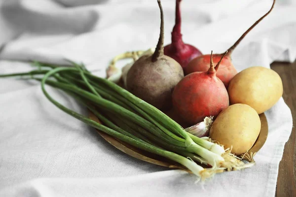 Composição dos produtos hortícolas frescos — Fotografia de Stock