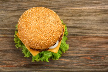 Taze lezzetli hamburger 