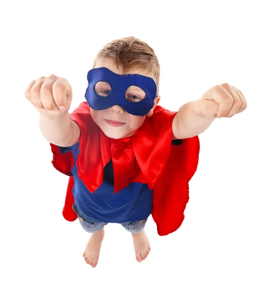 Superhelden-Kind isoliert — Stockfoto