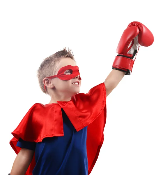 Παιδί superhero απομονωθεί — Φωτογραφία Αρχείου