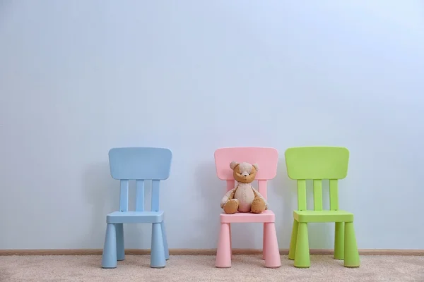 Three children chairs — Stock Photo, Image